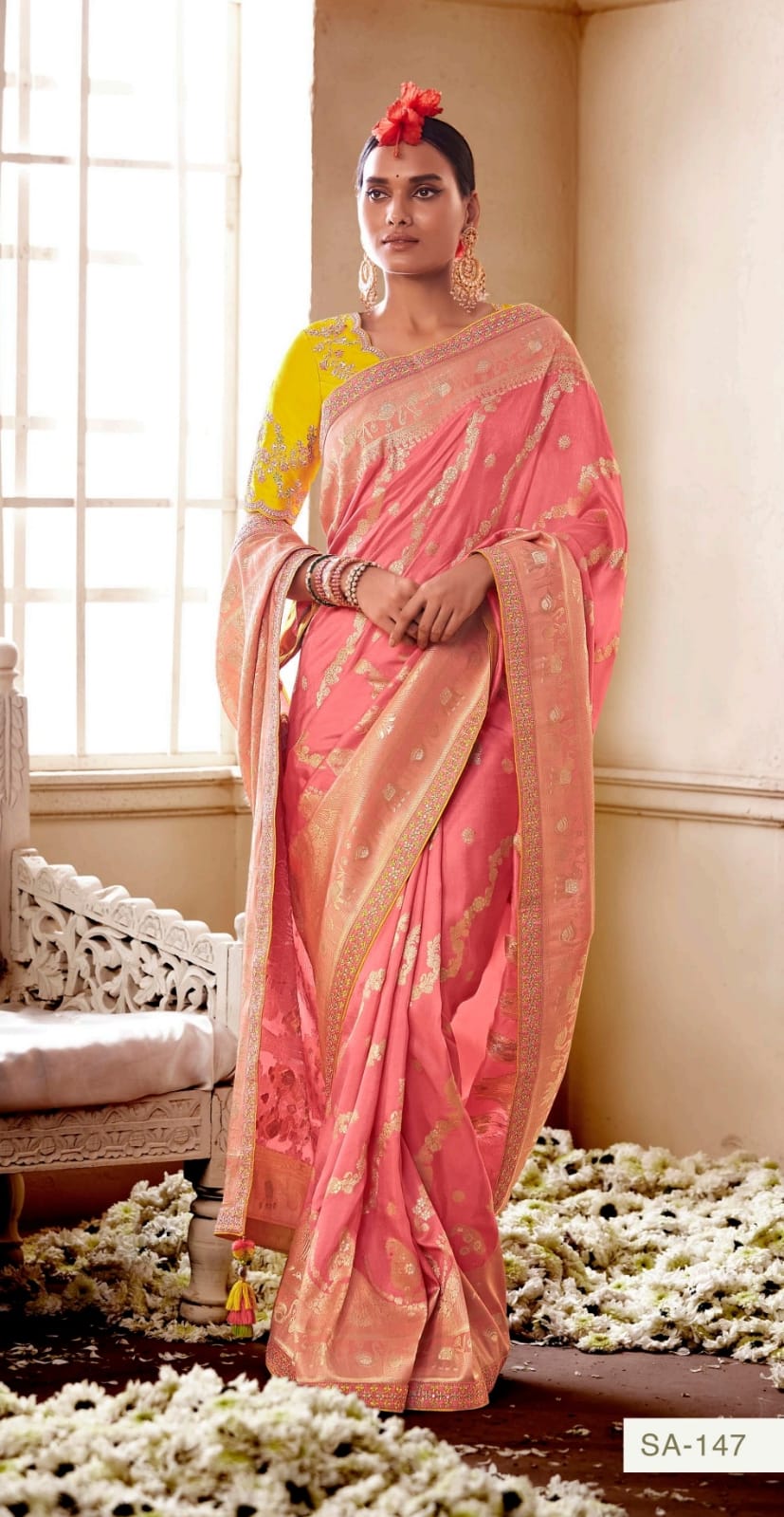 Kimora Sindhuri Meenakari Wholesale Wedding Wear SIlk Saree
